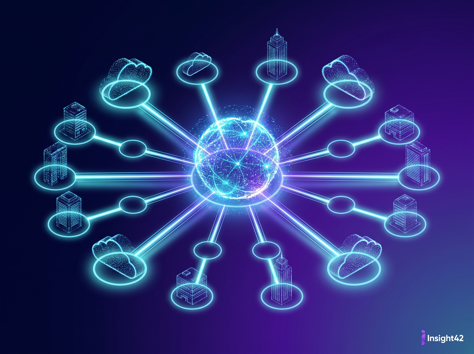 A hub and spoke network topology for multi-cloud connectivity